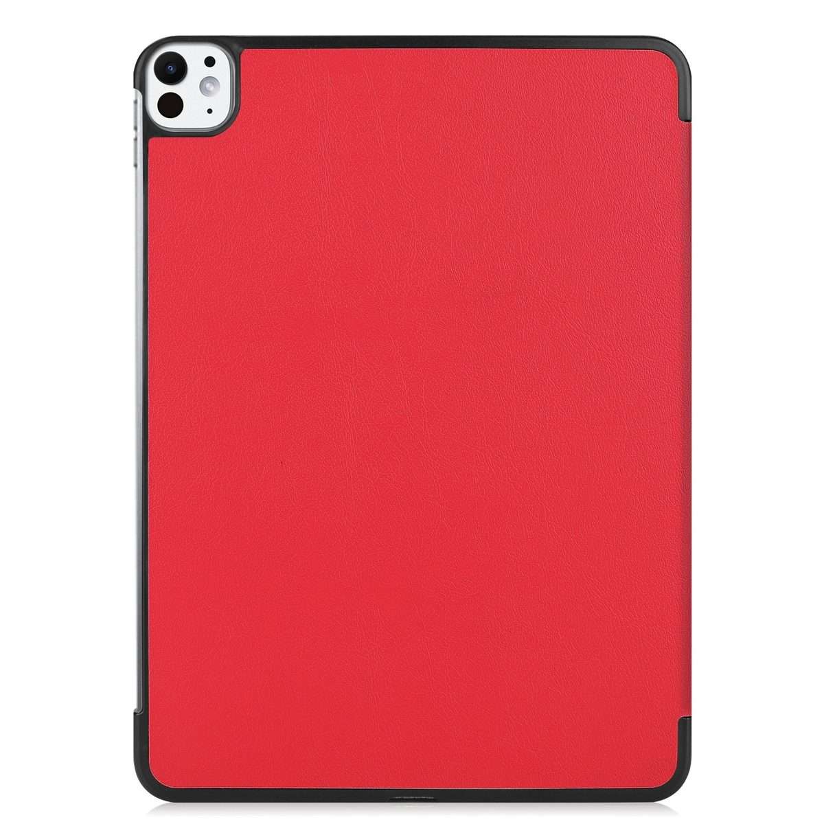 For iPad Pro 11 2025 / 2024 Custer Pure Color 3-Fold Holder Smart Leather Tablet Case(Red)