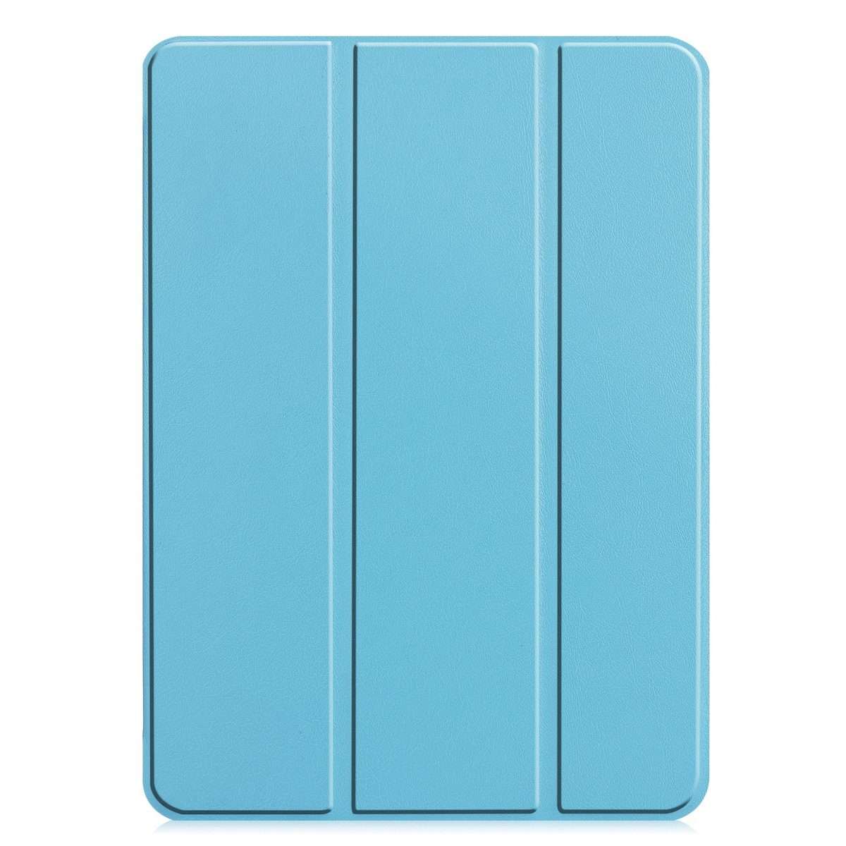 For iPad Pro 11 2025 / 2024 Custer Pure Color 3-Fold Holder Smart Leather Tablet Case(Sky Blue)