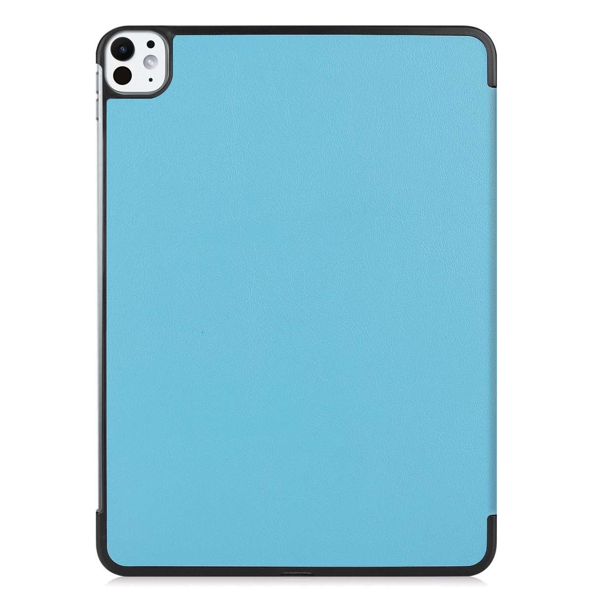 For iPad Pro 11 2025 / 2024 Custer Pure Color 3-Fold Holder Smart Leather Tablet Case(Sky Blue)