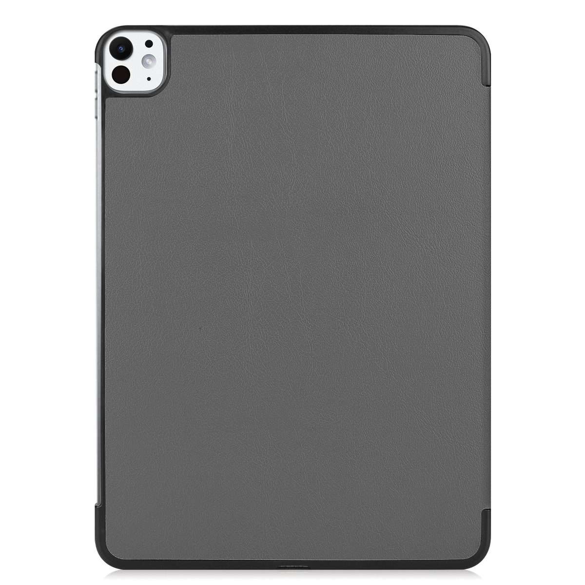 For iPad Pro 11 2025 / 2024 Custer Pure Color 3-Fold Holder Smart Leather Tablet Case(Gray)
