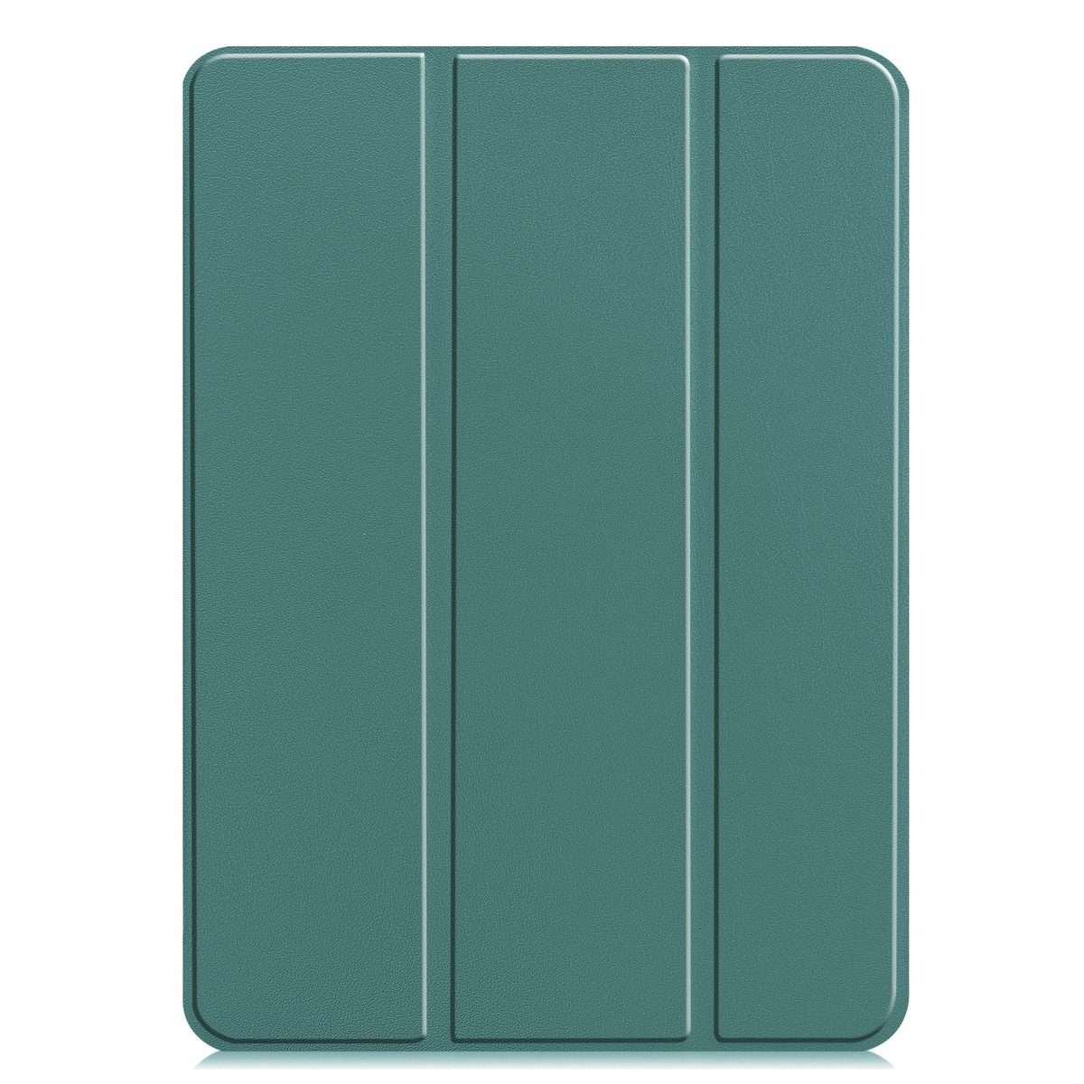 For iPad Pro 11 2025 / 2024 Custer Pure Color 3-Fold Holder Smart Leather Tablet Case(Dark Green)
