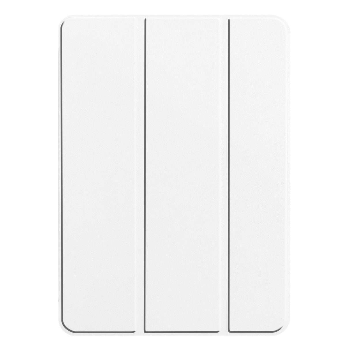 For iPad Pro 11 2025 / 2024 Custer Pure Color 3-Fold Holder Smart Leather Tablet Case(White)