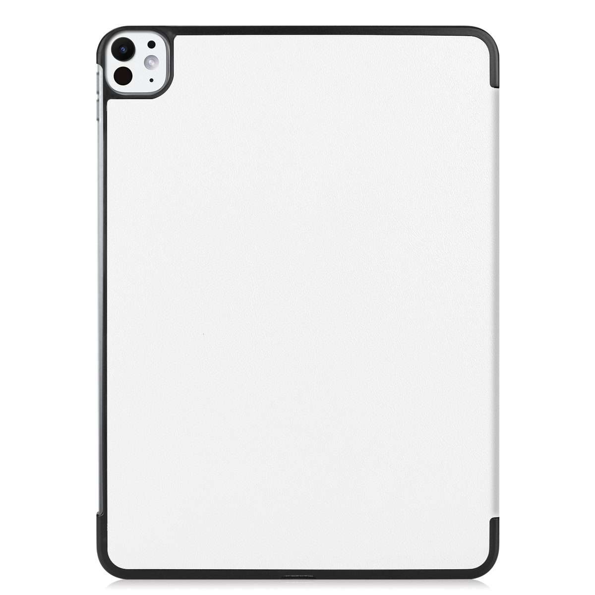 For iPad Pro 11 2025 / 2024 Custer Pure Color 3-Fold Holder Smart Leather Tablet Case(White)