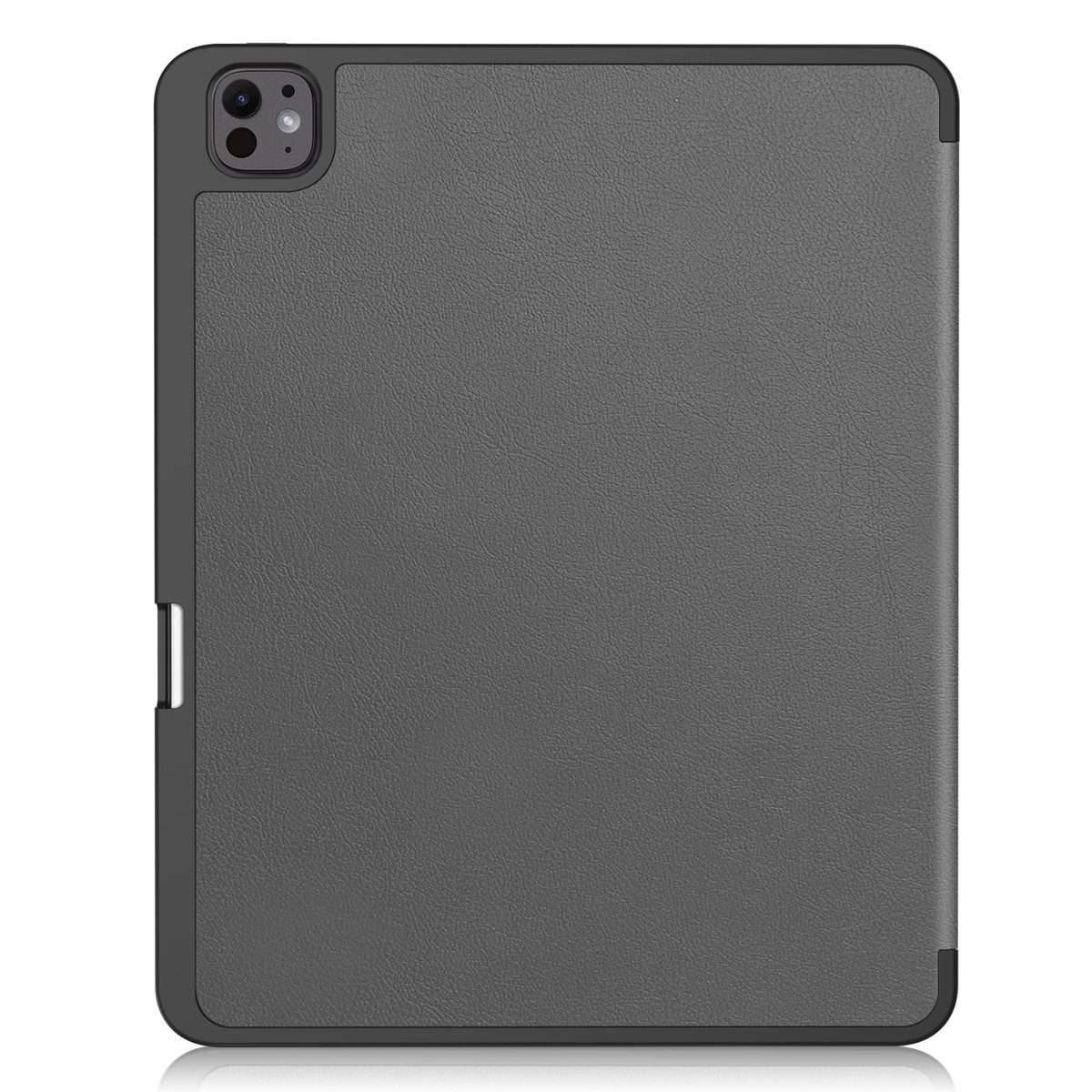 For iPad Pro 13 2025 / 2024 Custer TPU Pure Color 3-Fold Holder Smart Leather Tablet Ca ... (Grey)