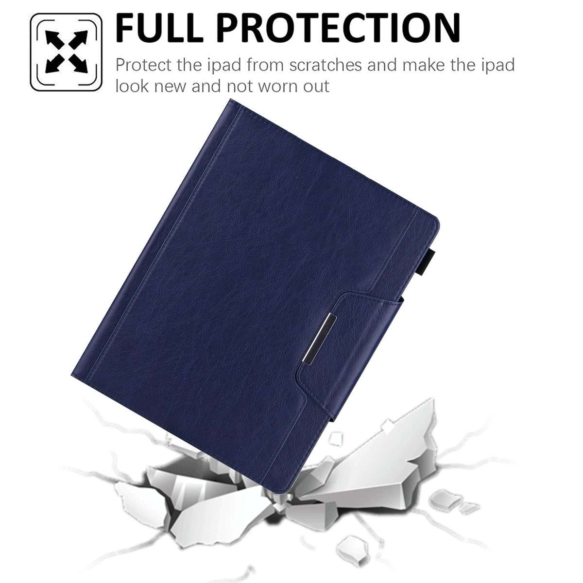 For iPad Pro 13 2025 / 2024 Solid Color Metal Buckle Leather Smart Tablet Case(Royal Blue)