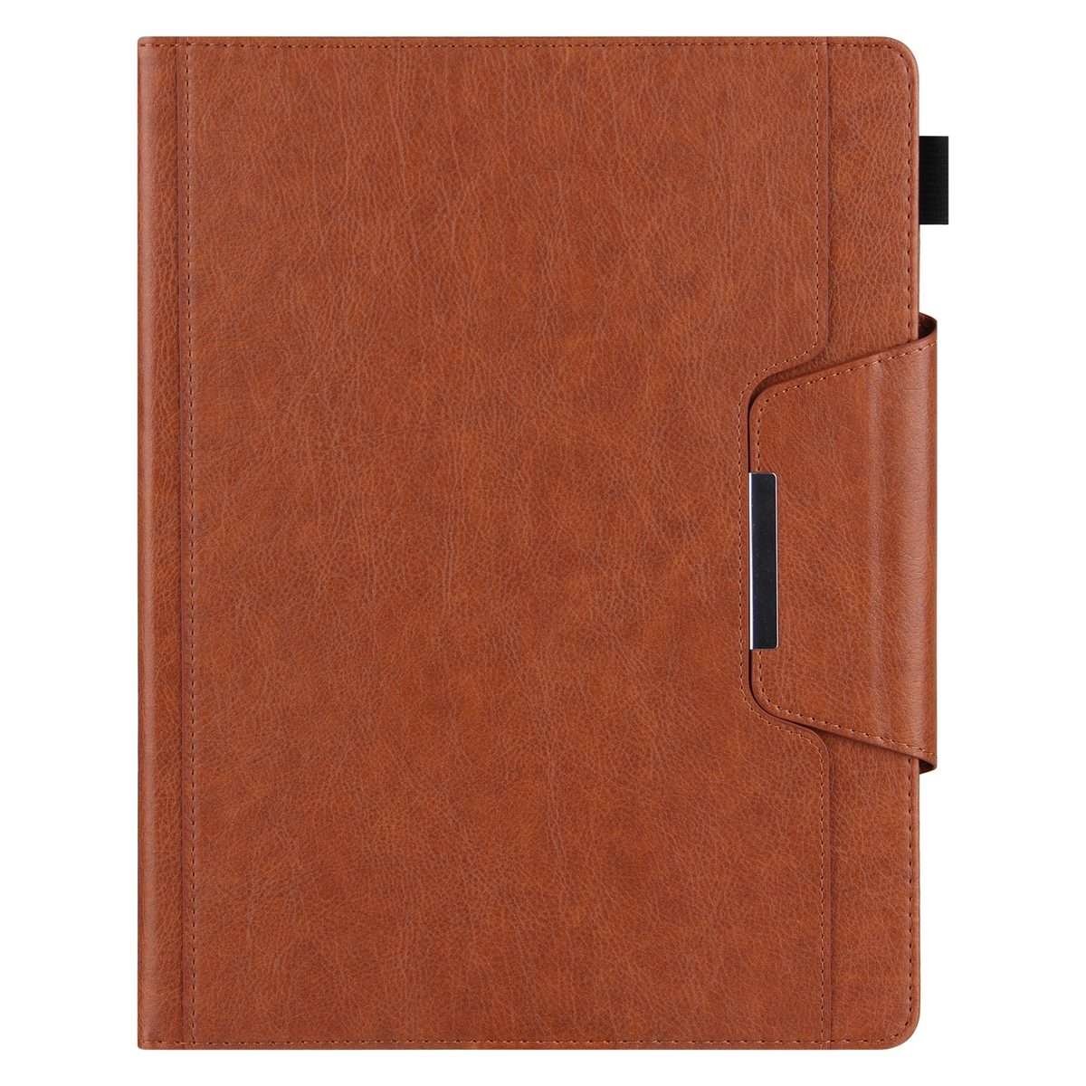 For iPad Pro 13 2025 / 2024 Solid Color Metal Buckle Leather Smart Tablet Case(Brown)