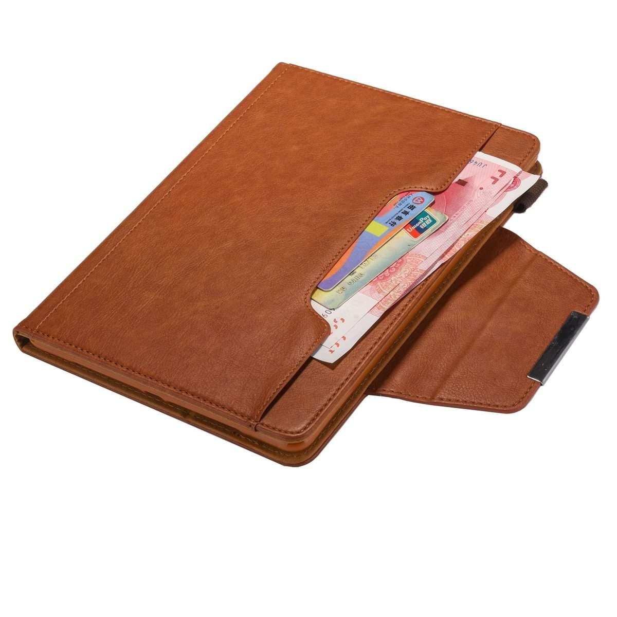 For iPad Pro 13 2025 / 2024 Solid Color Metal Buckle Leather Smart Tablet Case(Brown)