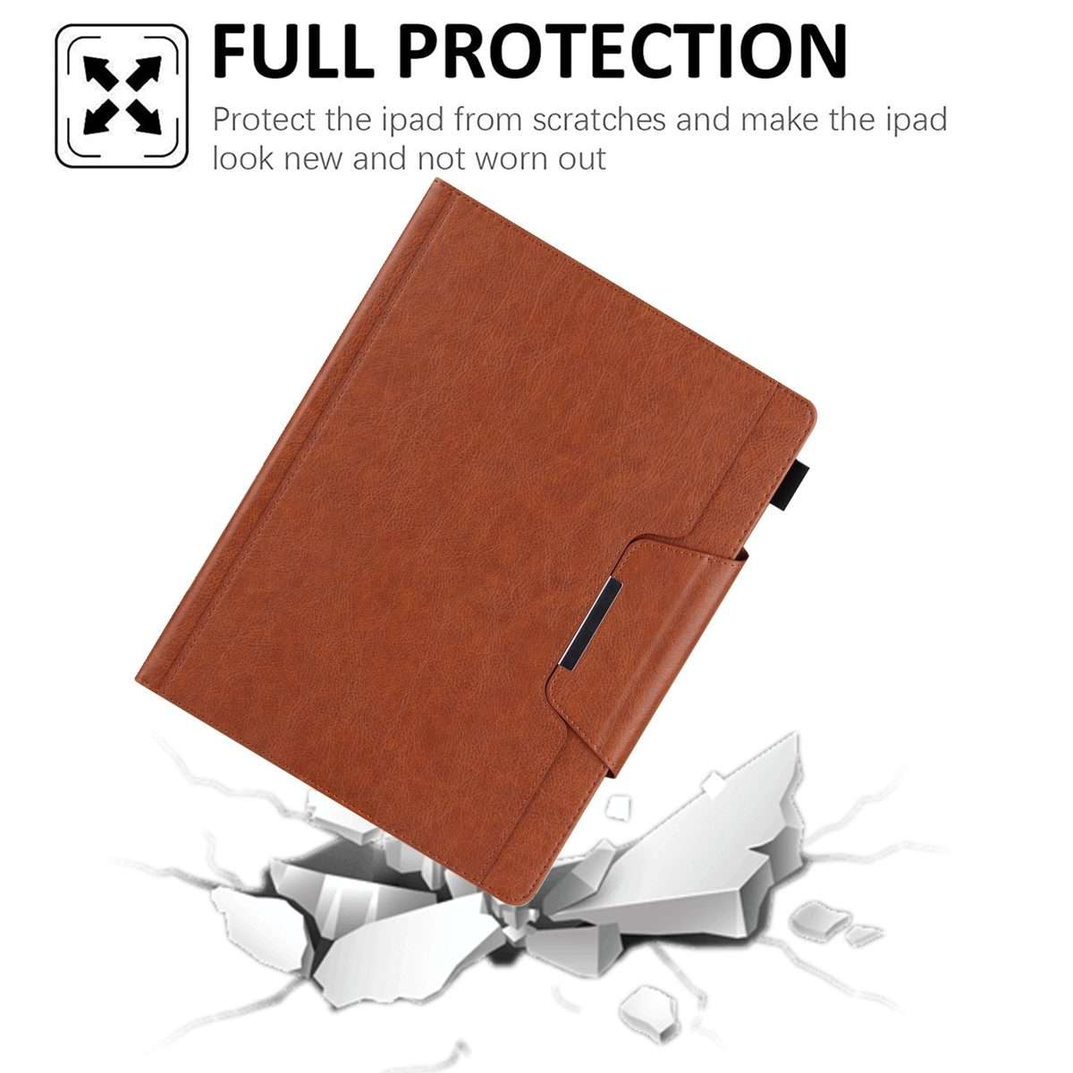For iPad Pro 13 2025 / 2024 Solid Color Metal Buckle Leather Smart Tablet Case(Brown)