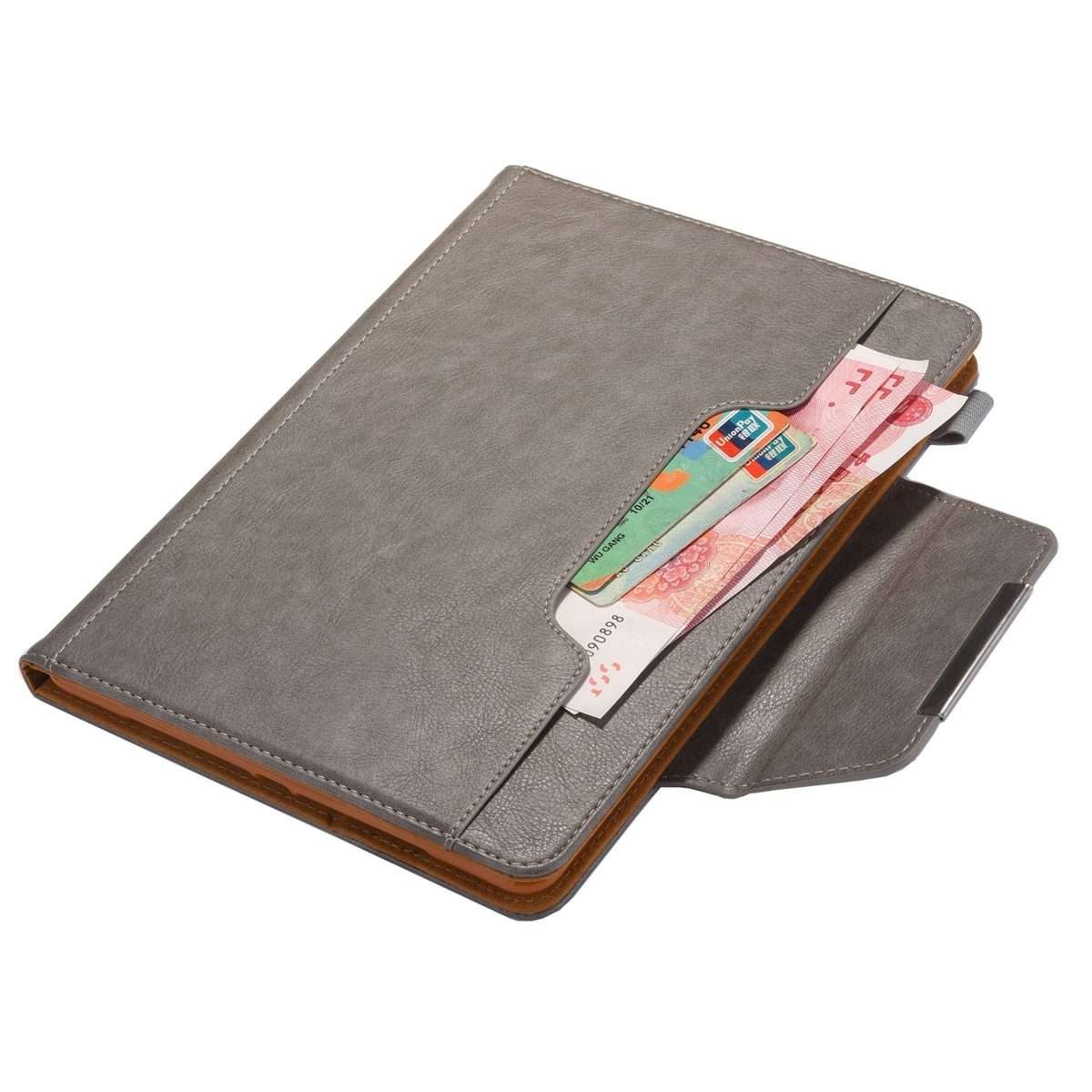 For iPad Pro 13 2025 / 2024 Solid Color Metal Buckle Leather Smart Tablet Case(Grey)