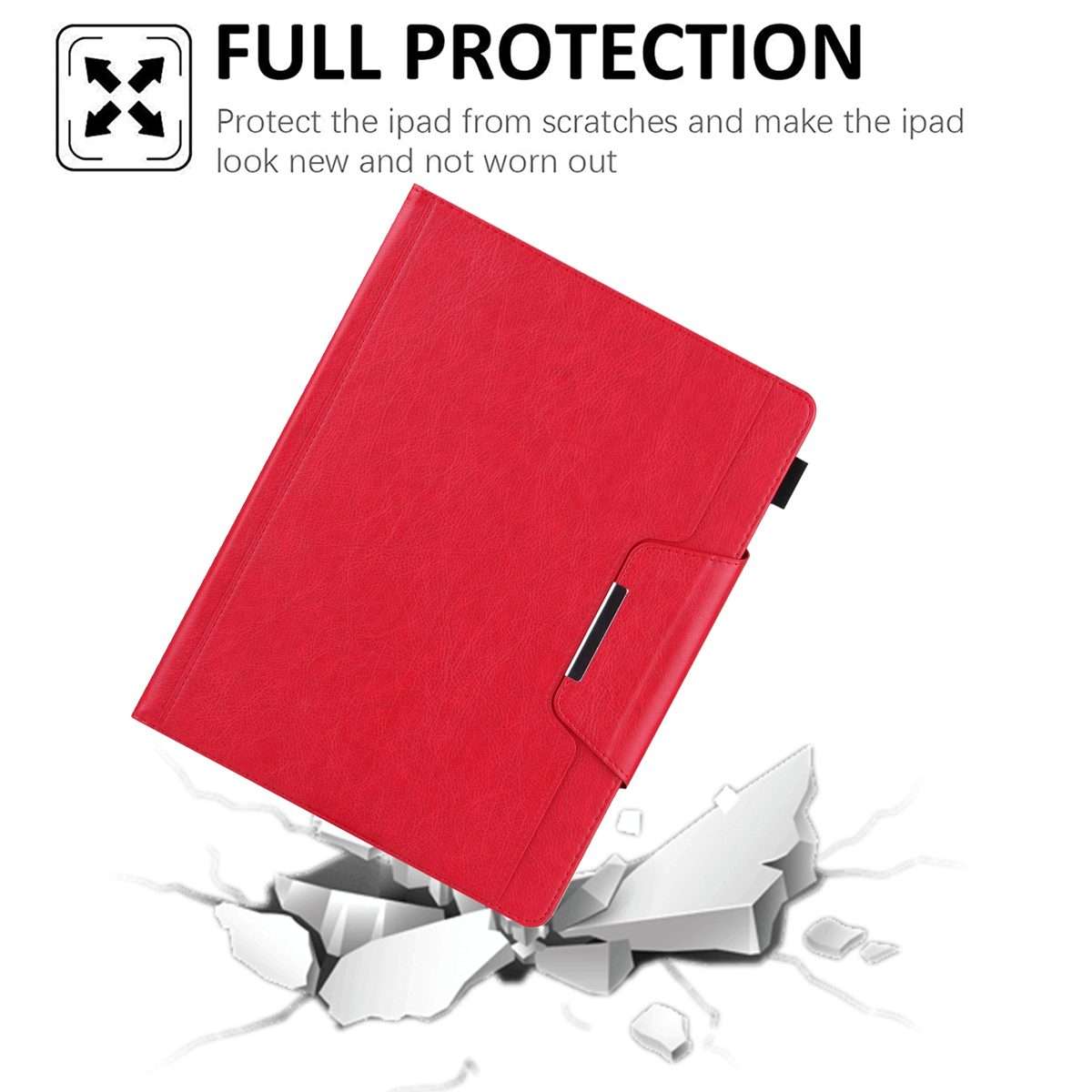 For iPad Pro 13 2025 / 2024 Solid Color Metal Buckle Leather Smart Tablet Case(Red)
