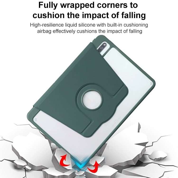 For Huawei MatePad Pro 11 2022 / 2024 Acrylic 360 Degree Rotation Holder Tablet Leather Case(Grey)