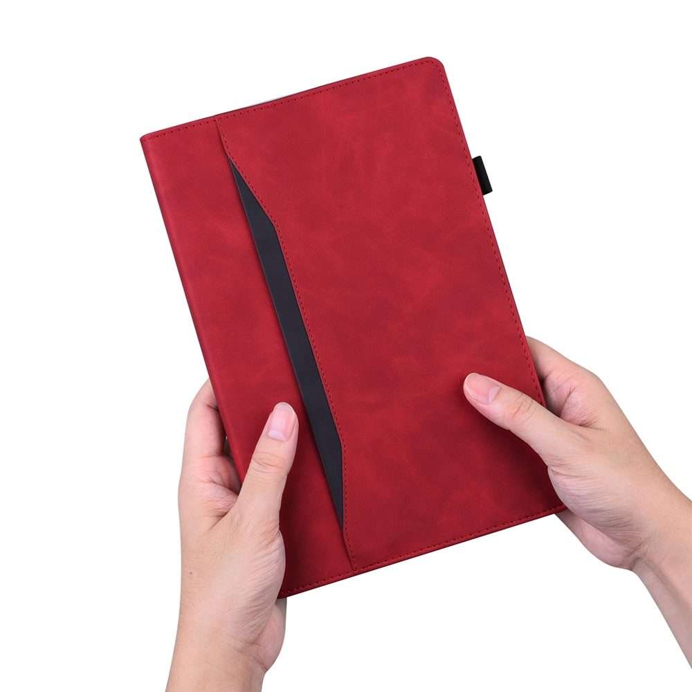 For iPad Pro 13 2025 / 2024 Splicing Shockproof Leather Tablet Case(Red)