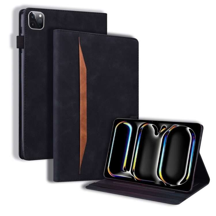 For iPad Pro 11 2025 / 2024 Splicing Shockproof Leather Tablet Case(Black)