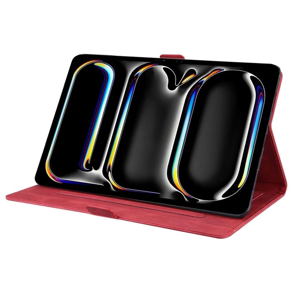 For iPad Pro 13 2025 / 2024 Love Butterfly Embossed Leather Tablet Case(Red)