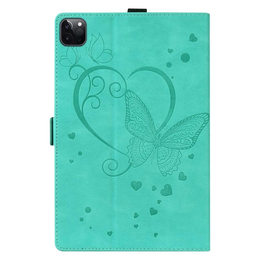 For iPad Pro 13 2025 / 2024 Love Butterfly Embossed Leather Tablet Case(Mint Green)