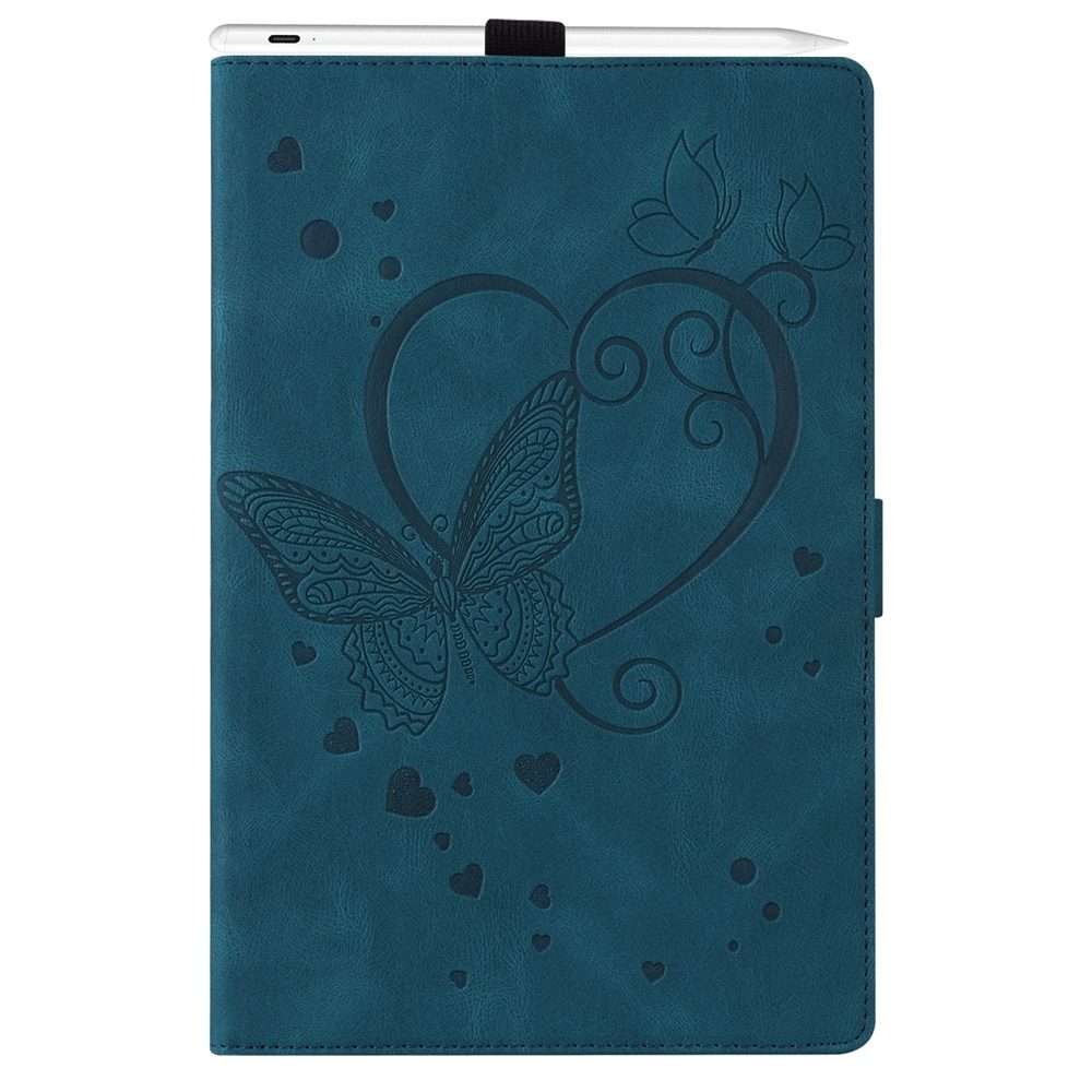 For iPad Pro 13 2025 / 2024 Love Butterfly Embossed Leather Tablet Case(Blue)