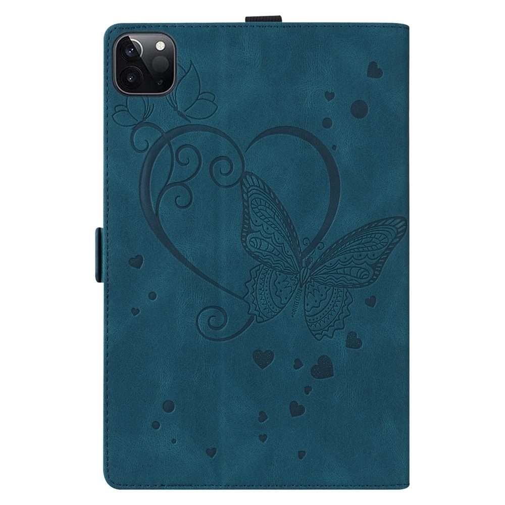 For iPad Pro 13 2025 / 2024 Love Butterfly Embossed Leather Tablet Case(Blue)