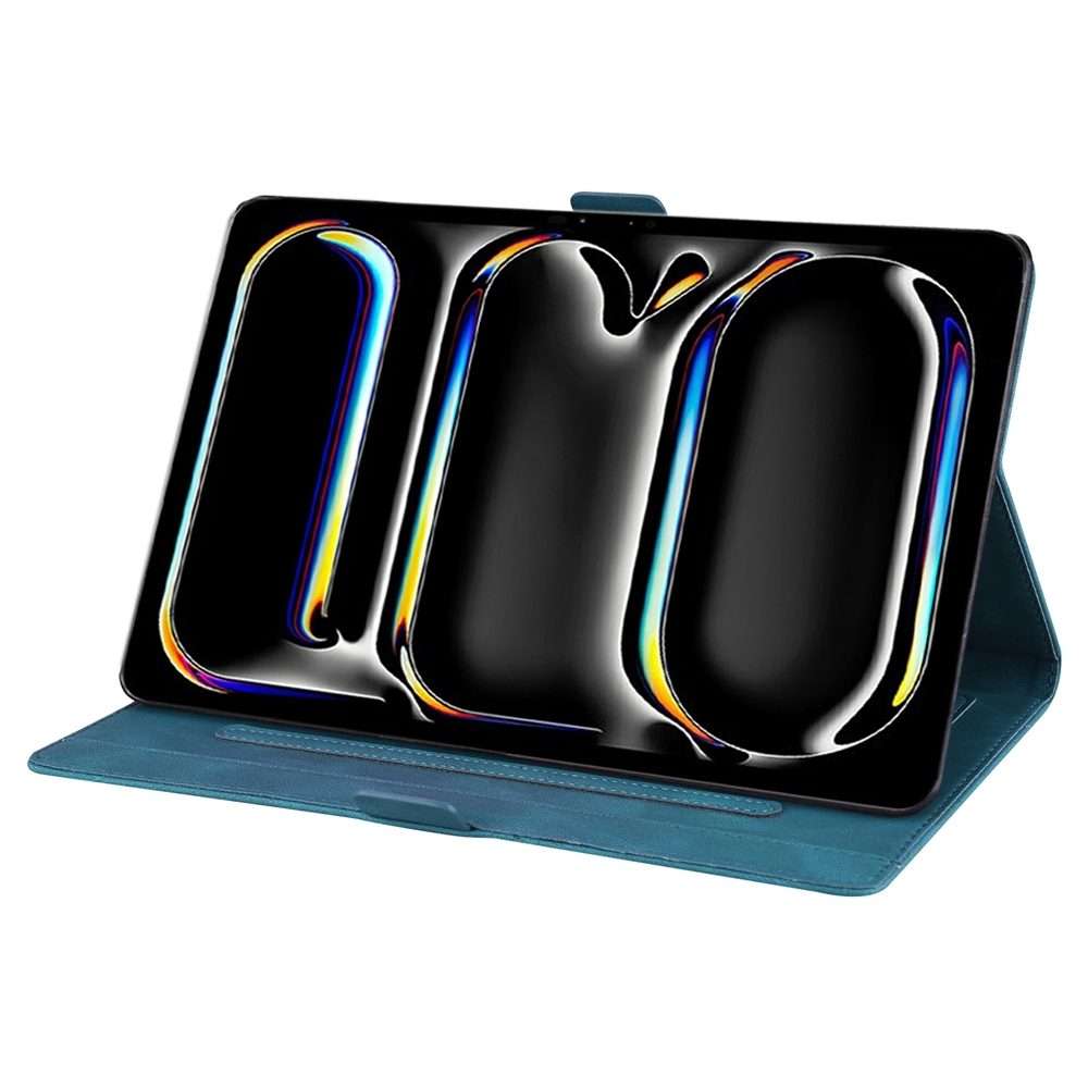 For iPad Pro 13 2025 / 2024 Love Butterfly Embossed Leather Tablet Case(Blue)