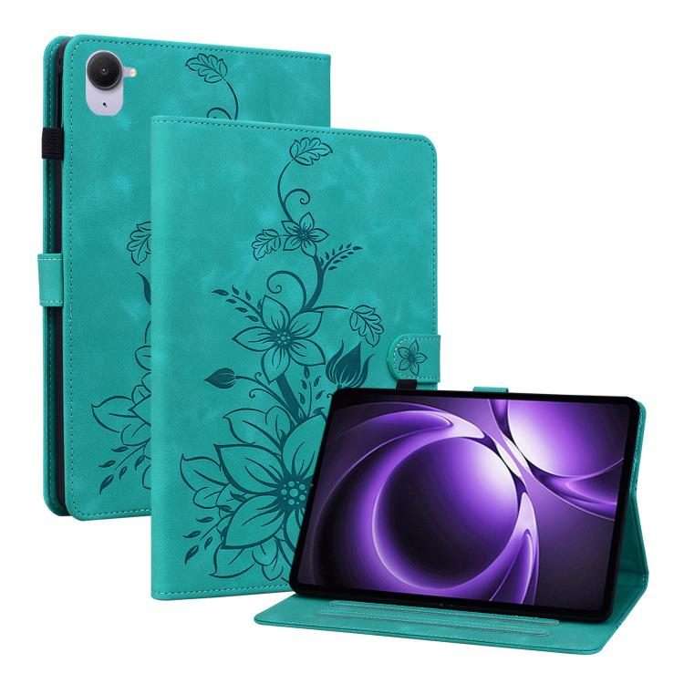 For Xiaomi Redmi K Pad 8.8 inch Lily Embossed Leather Tablet Case(Green)