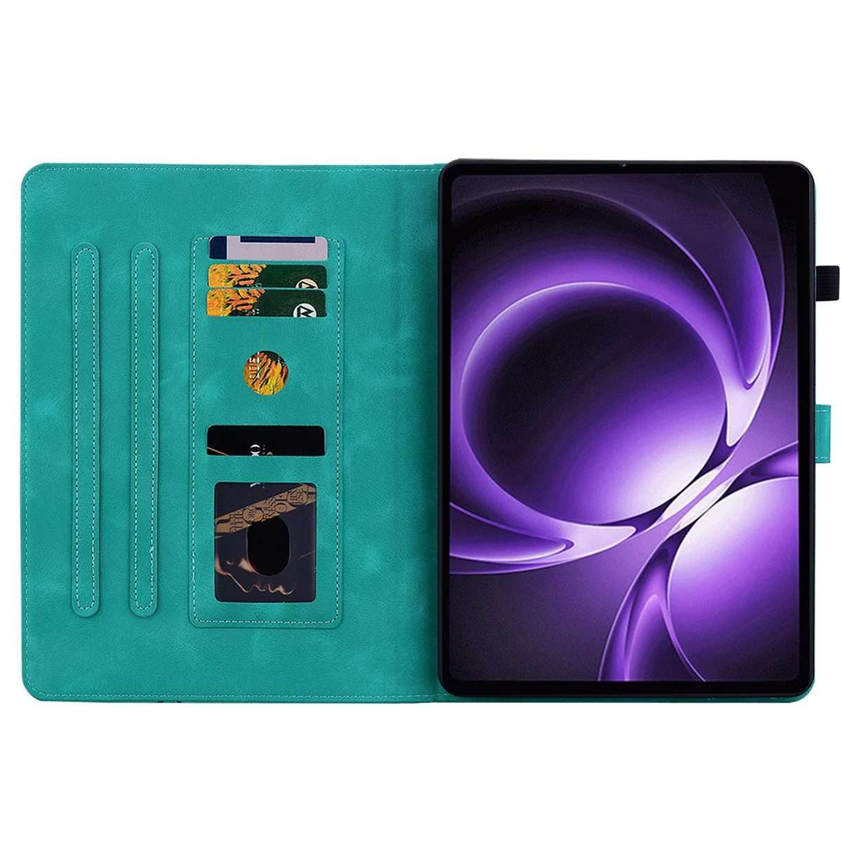 For Xiaomi Redmi K Pad 8.8 inch Lily Embossed Leather Tablet Case(Green)