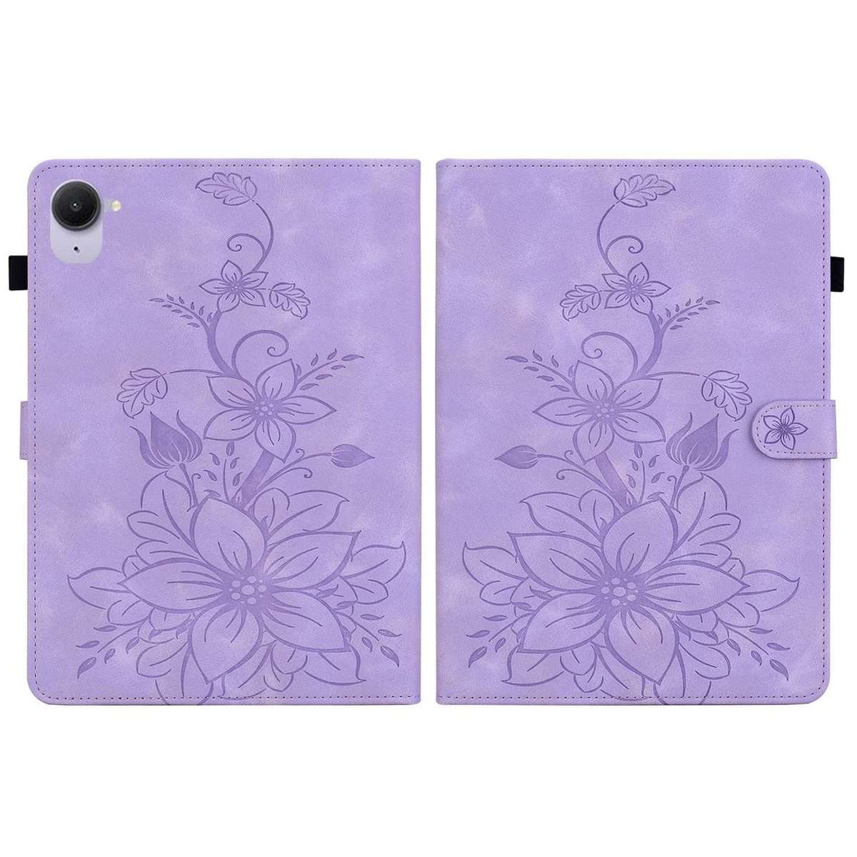 For Xiaomi Redmi K Pad 8.8 inch Lily Embossed Leather Tablet Case(Purple)