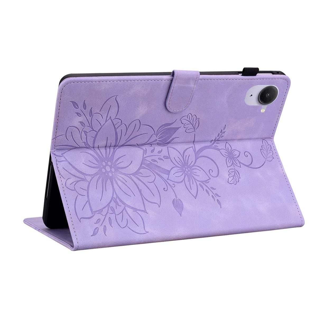 For Xiaomi Redmi K Pad 8.8 inch Lily Embossed Leather Tablet Case(Purple)