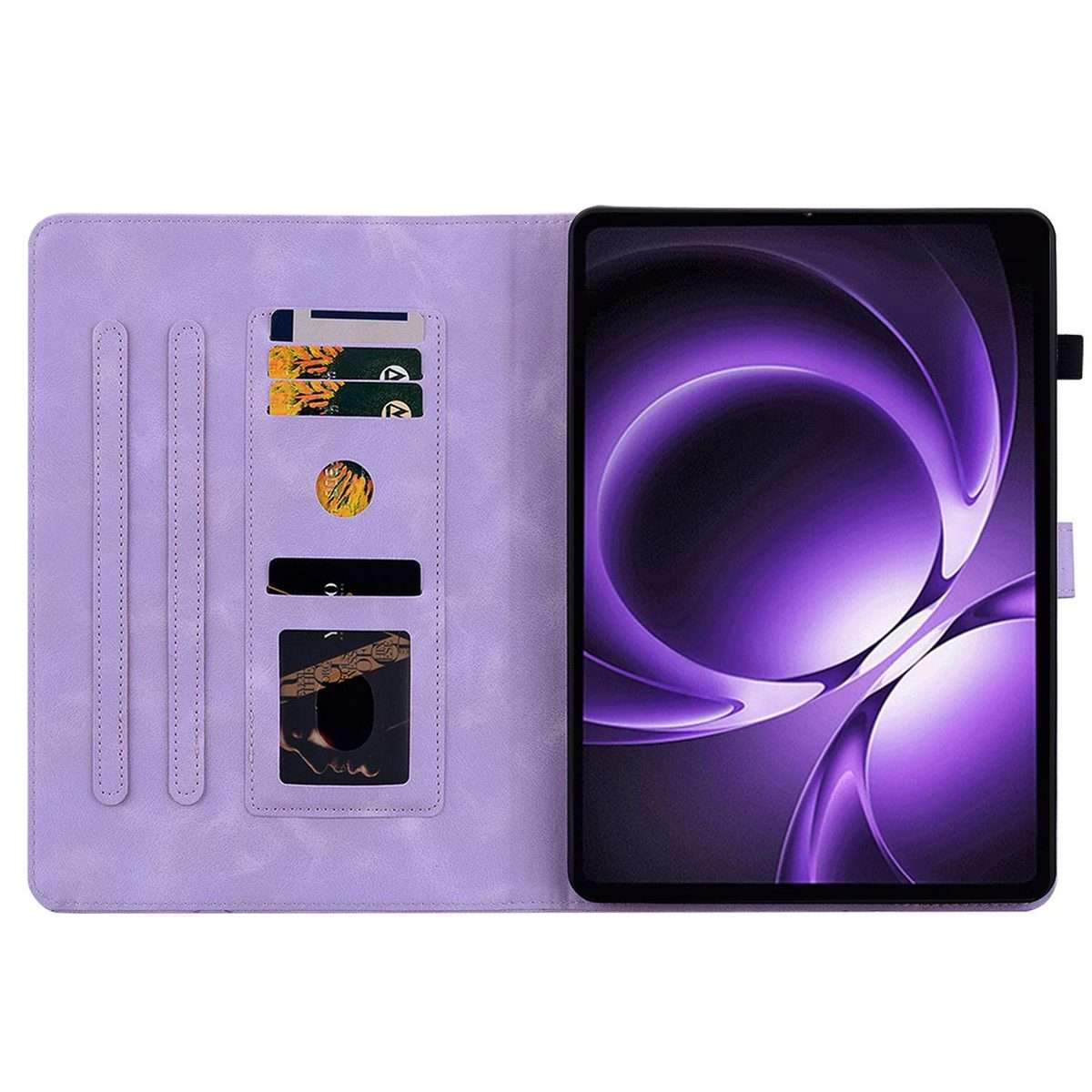 For Xiaomi Redmi K Pad 8.8 inch Lily Embossed Leather Tablet Case(Purple)