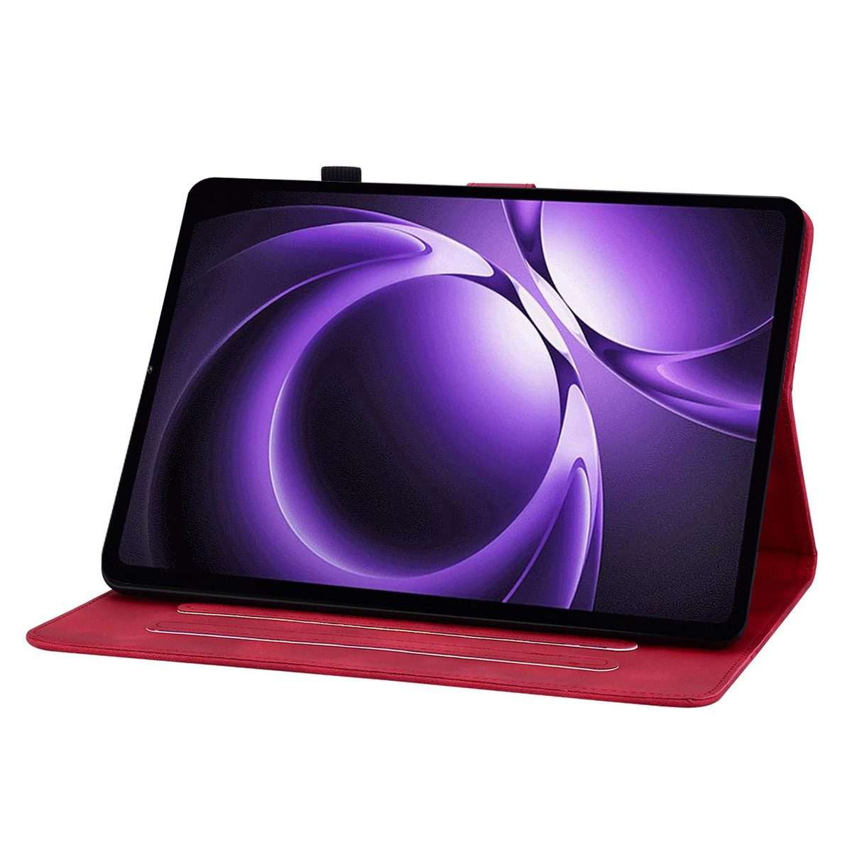 For Xiaomi Redmi K Pad 8.8 inch Lily Embossed Leather Tablet Case(Red)