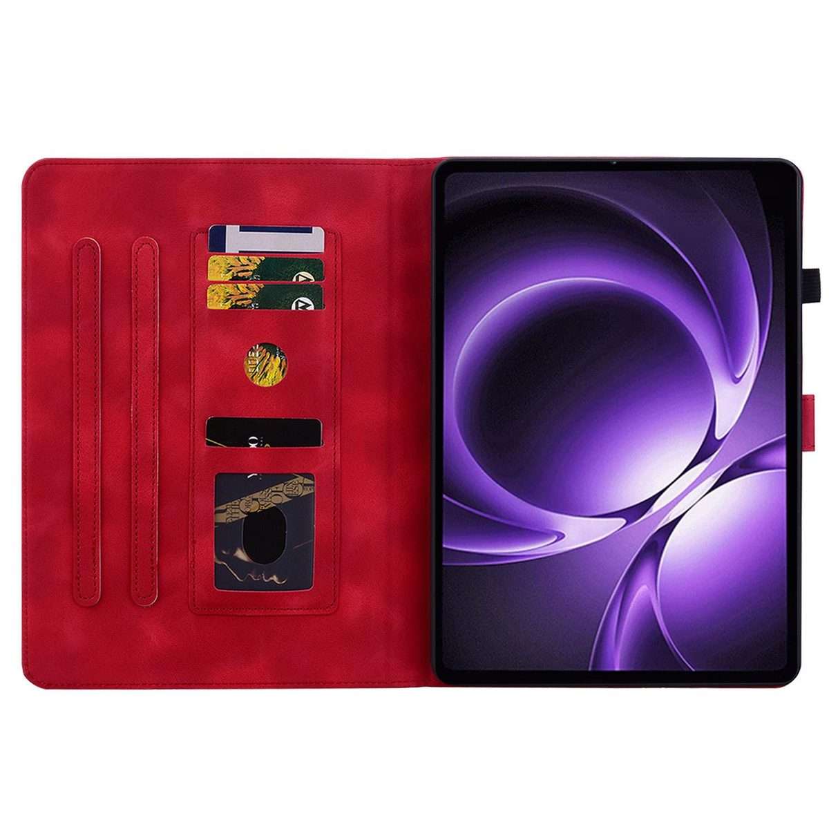 For Xiaomi Redmi K Pad 8.8 inch Lily Embossed Leather Tablet Case(Red)