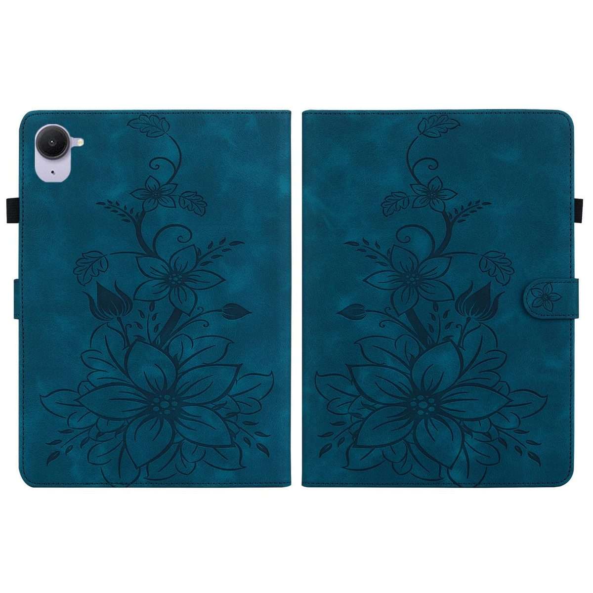 For Xiaomi Redmi K Pad 8.8 inch Lily Embossed Leather Tablet Case(Dark Blue)