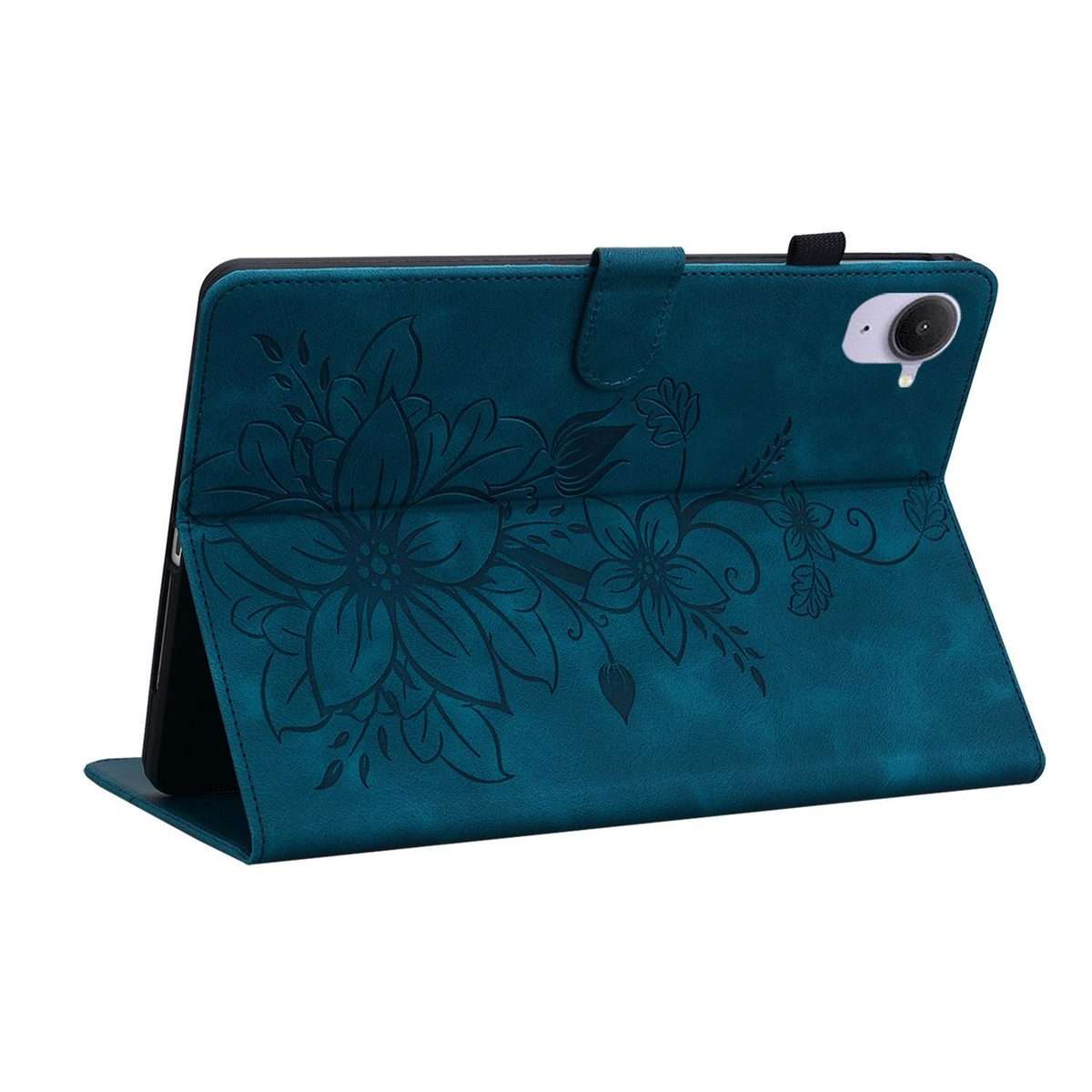 For Xiaomi Redmi K Pad 8.8 inch Lily Embossed Leather Tablet Case(Dark Blue)