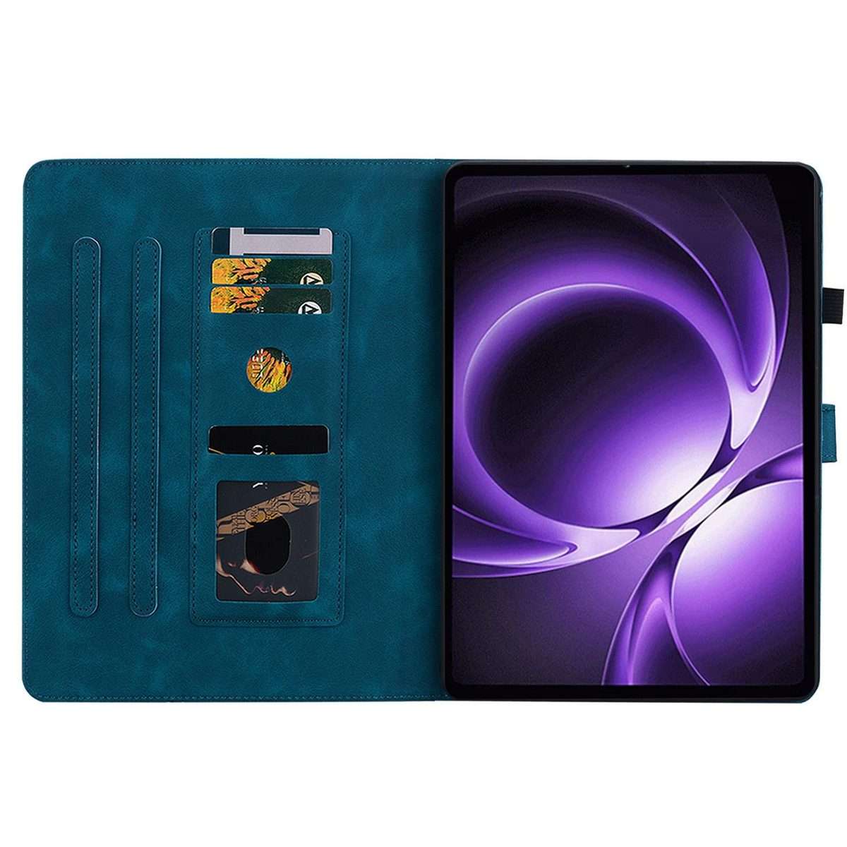 For Xiaomi Redmi K Pad 8.8 inch Lily Embossed Leather Tablet Case(Dark Blue)