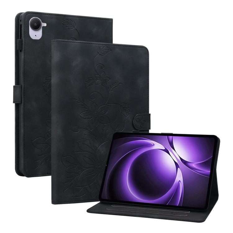 For Xiaomi Redmi K Pad 8.8 inch Lily Embossed Leather Tablet Case(Black)