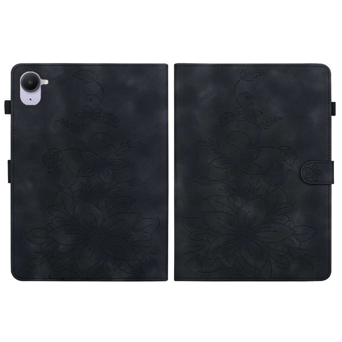 For Xiaomi Redmi K Pad 8.8 inch Lily Embossed Leather Tablet Case(Black)
