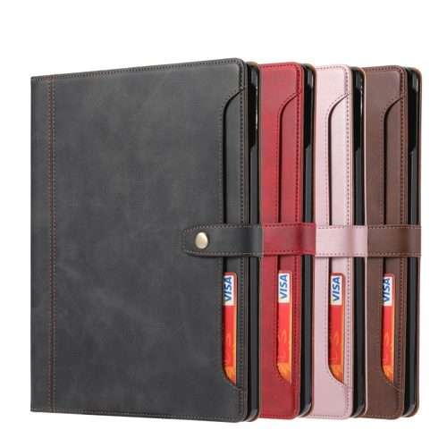 For iPad Pro 13 2025 / 2024 Calf Texture Double Fold Clasp Horizontal Flip Leather Sma ... (Black)