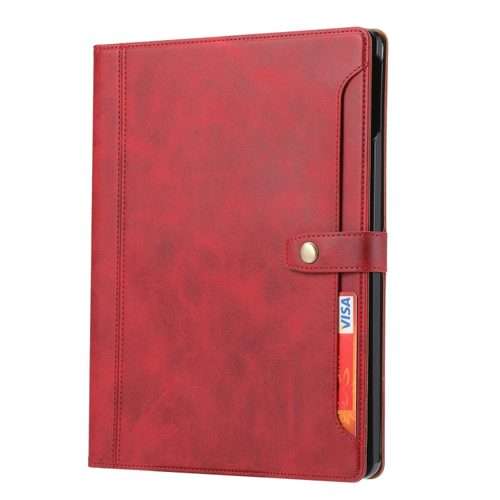 For iPad Pro 13 2025 / 2024 Calf Texture Double Fold Clasp Horizontal Flip Leather Smart ... (Red)