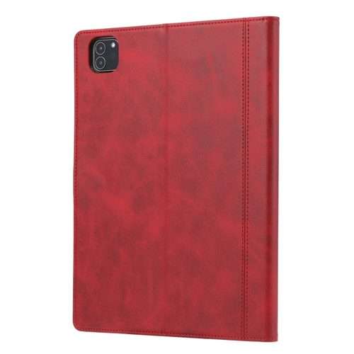 For iPad Pro 13 2025 / 2024 Calf Texture Double Fold Clasp Horizontal Flip Leather Smart ... (Red)