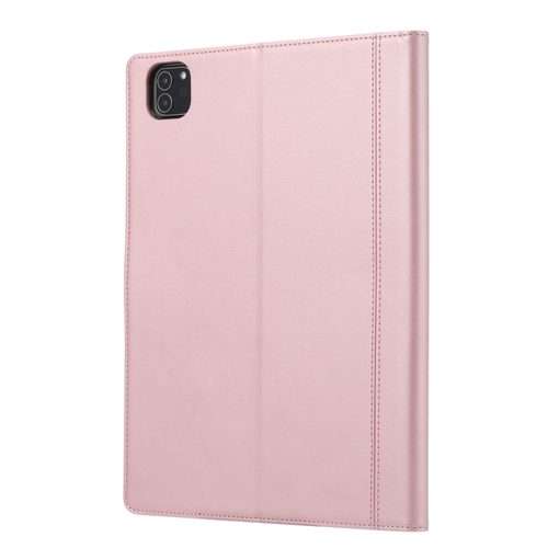 For iPad Pro 13 2025 / 2024 Calf Texture Double Fold Clasp Horizontal Flip Leather ... (Rose Gold)