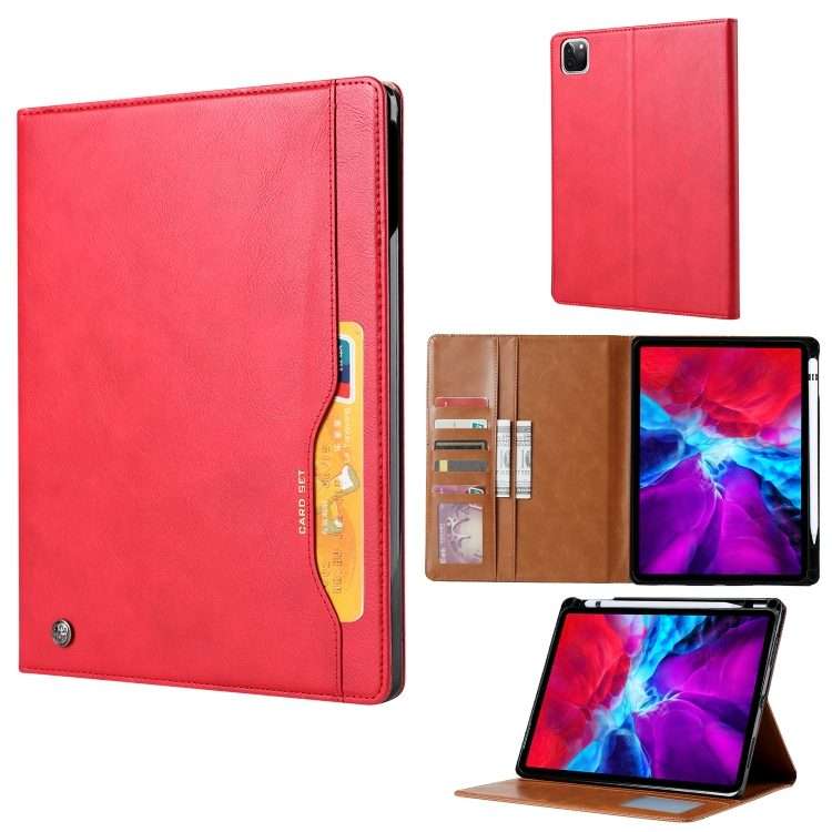 For iPad Pro 13 2025 / 2024 Knead Skin Texture Horizontal Flip Leather Smart Tablet Case(Red)