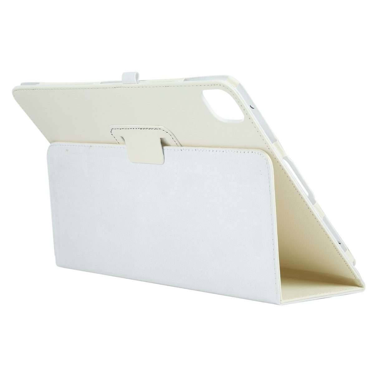 For iPad Pro 13 2025 / 2024 Litchi Texture Solid Color Leather Tablet Case(White)