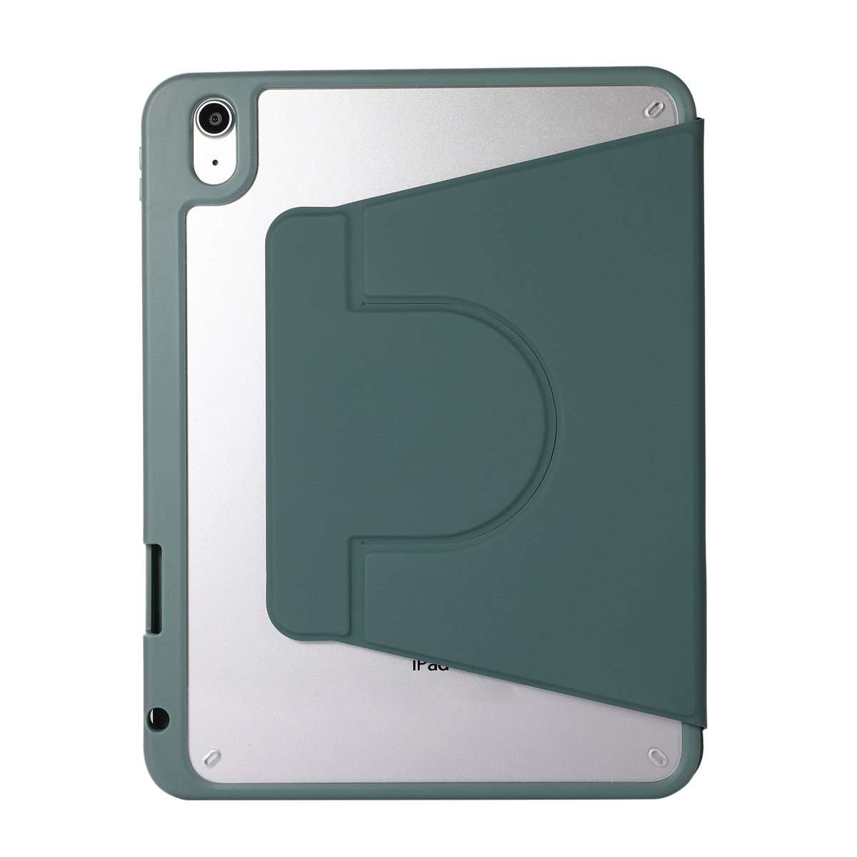 For iPad Pro 13 2025 / 2024 2 in 1 Acrylic Split Rotating Leather Tablet Case(Pine Needle Green)