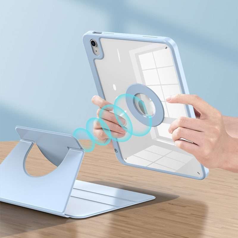 For iPad Pro 13 2025 / 2024 2 in 1 Acrylic Split Rotating Leather Tablet Case(Black)