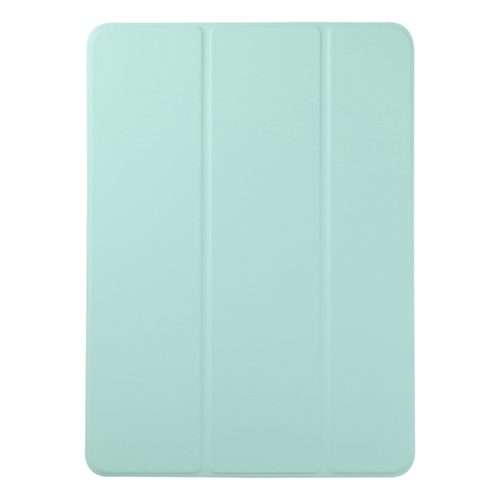 For iPad Pro 13 2025 / 2024 Double-sided Clip Non-buckle Magnetic PU Smart Table ... (Light Green)