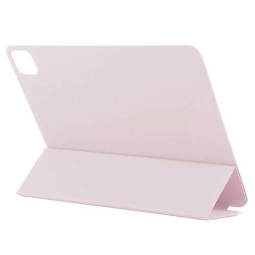 For iPad Pro 11 2025 / 2024 Double-sided Clip Non-buckle Magnetic PU Smart Tablet Case(Pink)