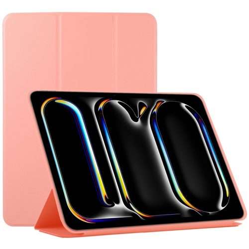 For iPad Pro 11 2025 / 2024 Double-sided Clip Non-buckle Magnetic PU Smart Tablet Case(Orange)