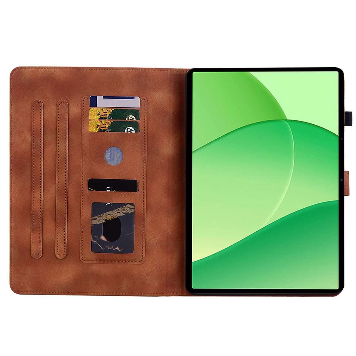 For OPPO Pad SE 11 inch Lily Embossed Leather Tablet Case(Brown)