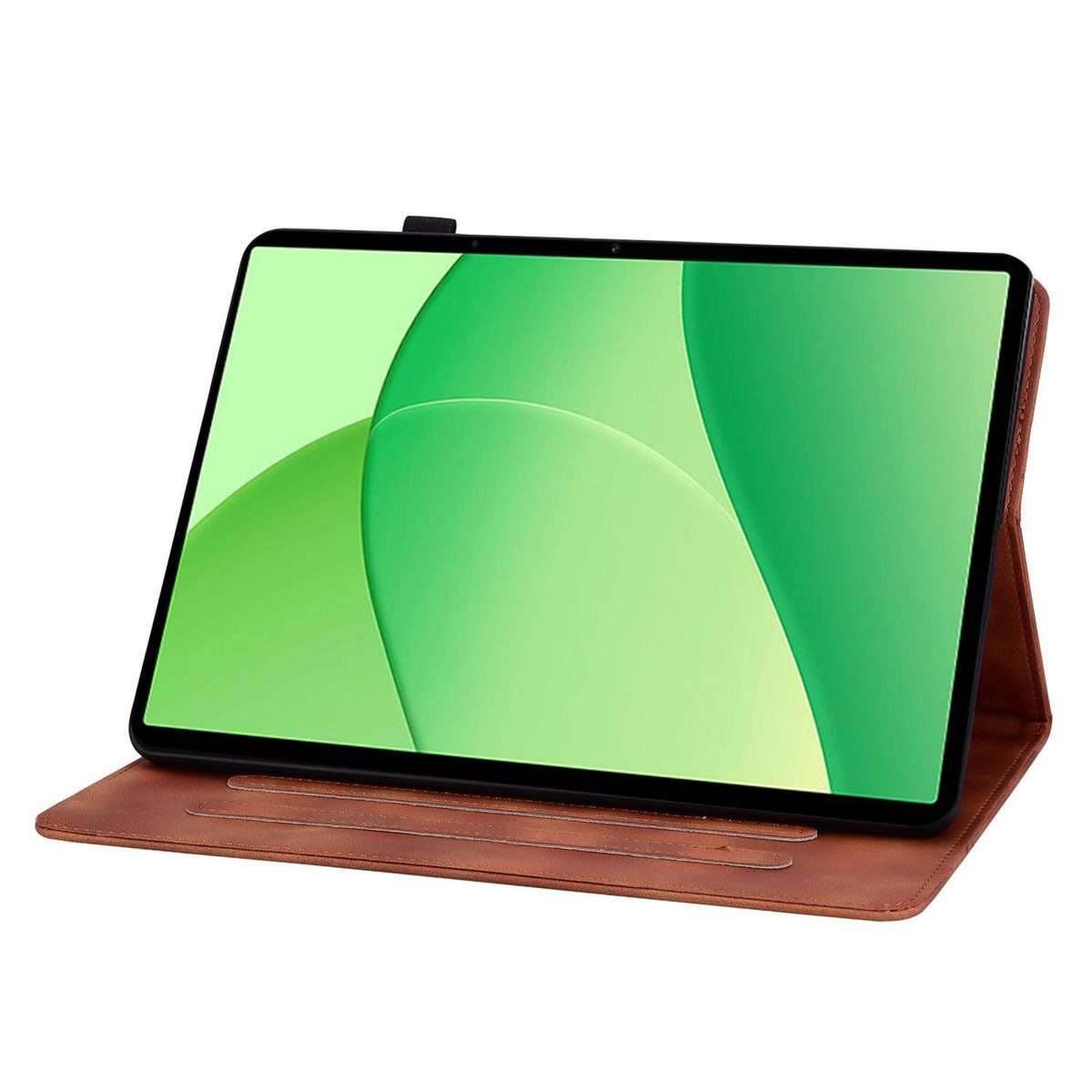 For OPPO Pad SE 11 inch Lily Embossed Leather Tablet Case(Brown)