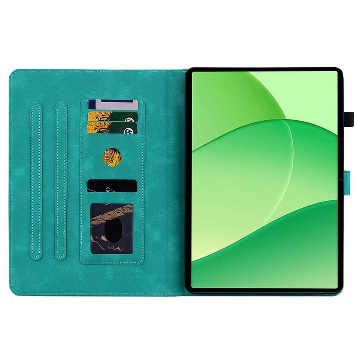 For OPPO Pad SE 11 inch Lily Embossed Leather Tablet Case(Green)