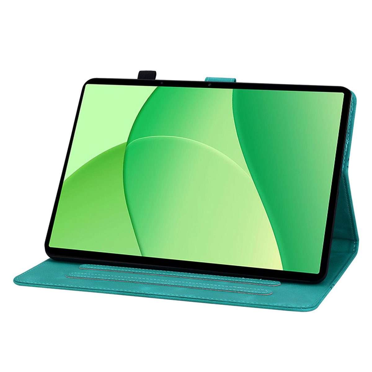 For OPPO Pad SE 11 inch Lily Embossed Leather Tablet Case(Green)