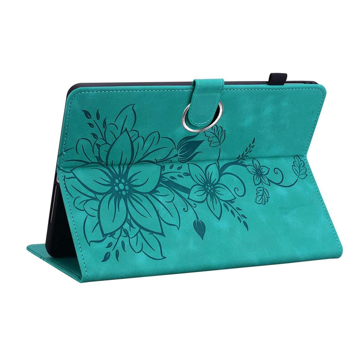 For OPPO Pad SE 11 inch Lily Embossed Leather Tablet Case(Green)